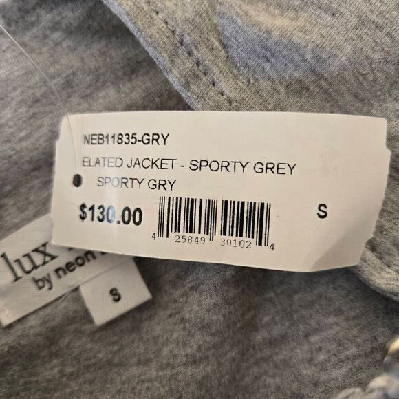 NWT Neon Buddha Elated Womens Grey White Sporty Athletic Jacket Small - Picture 6 of 15